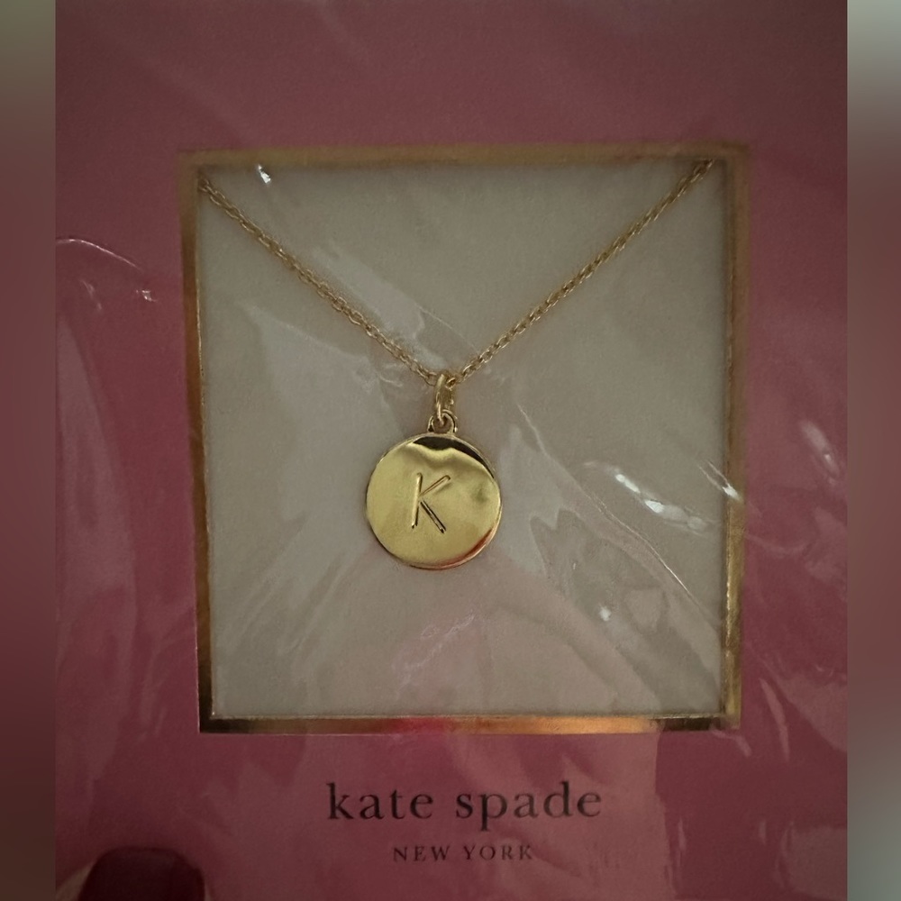 NWT Kate Spade gold “K” necklace